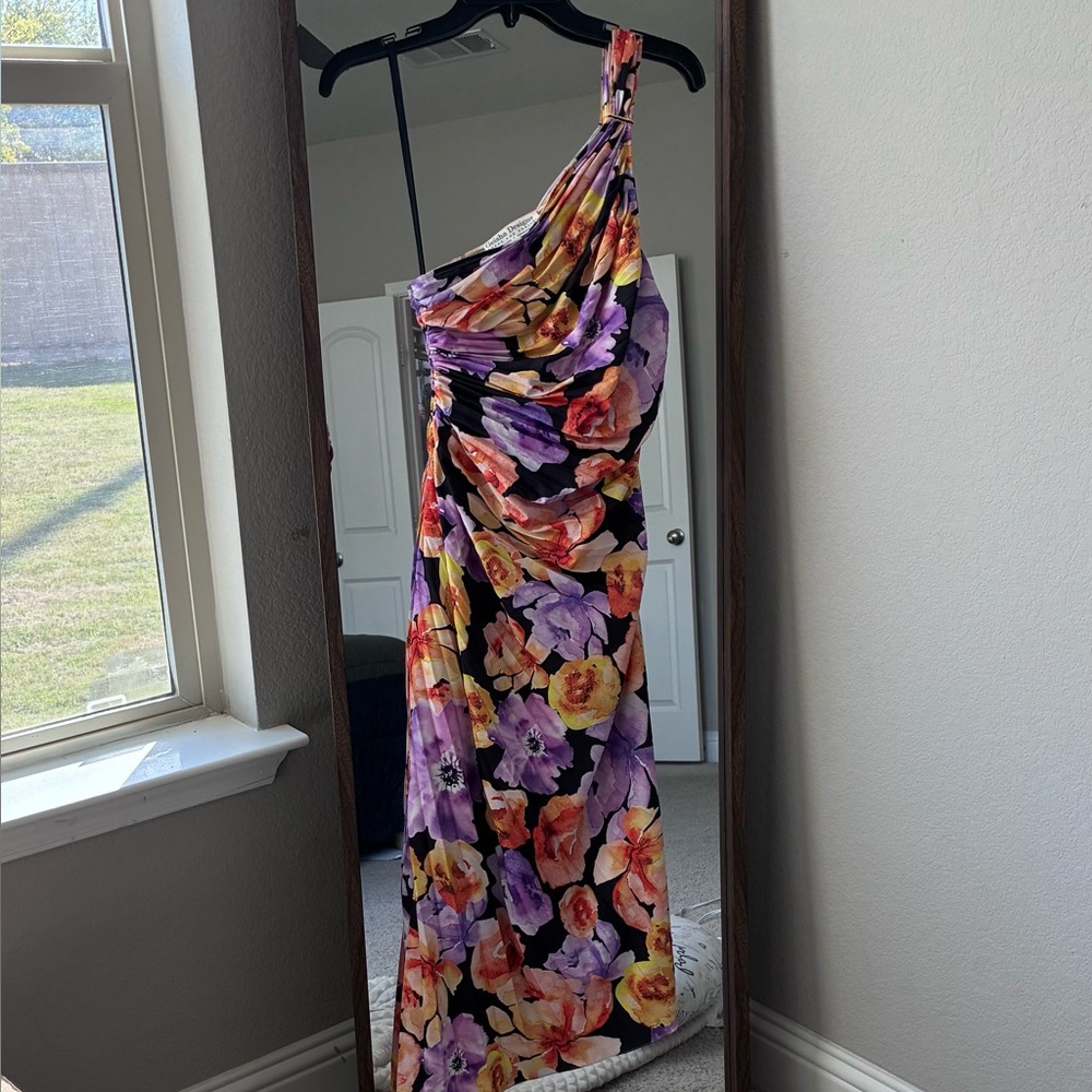 Floral One-Shoulder Dress